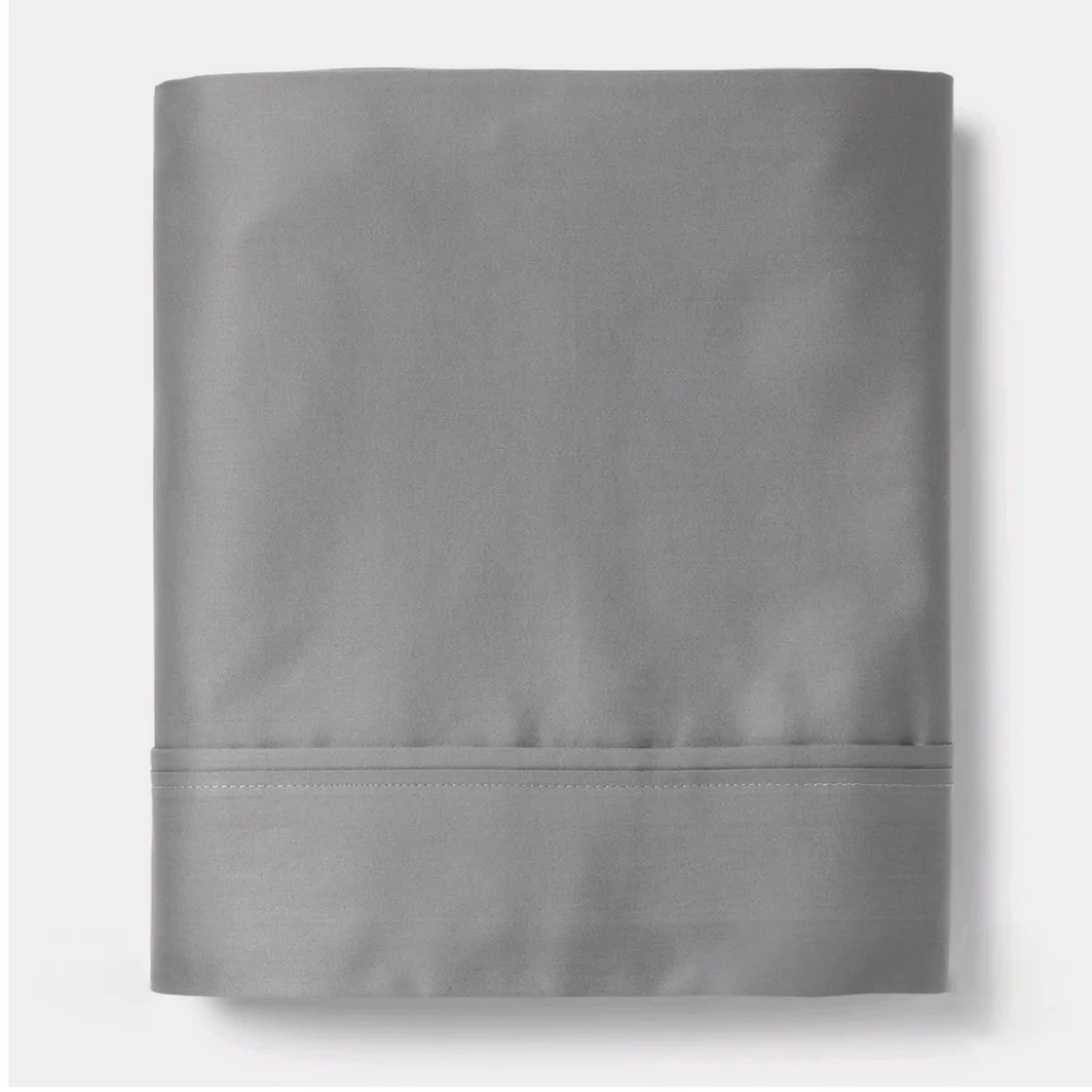 Threshold Queen 400 Thread Count Performance Flat Sheet Classic Gray